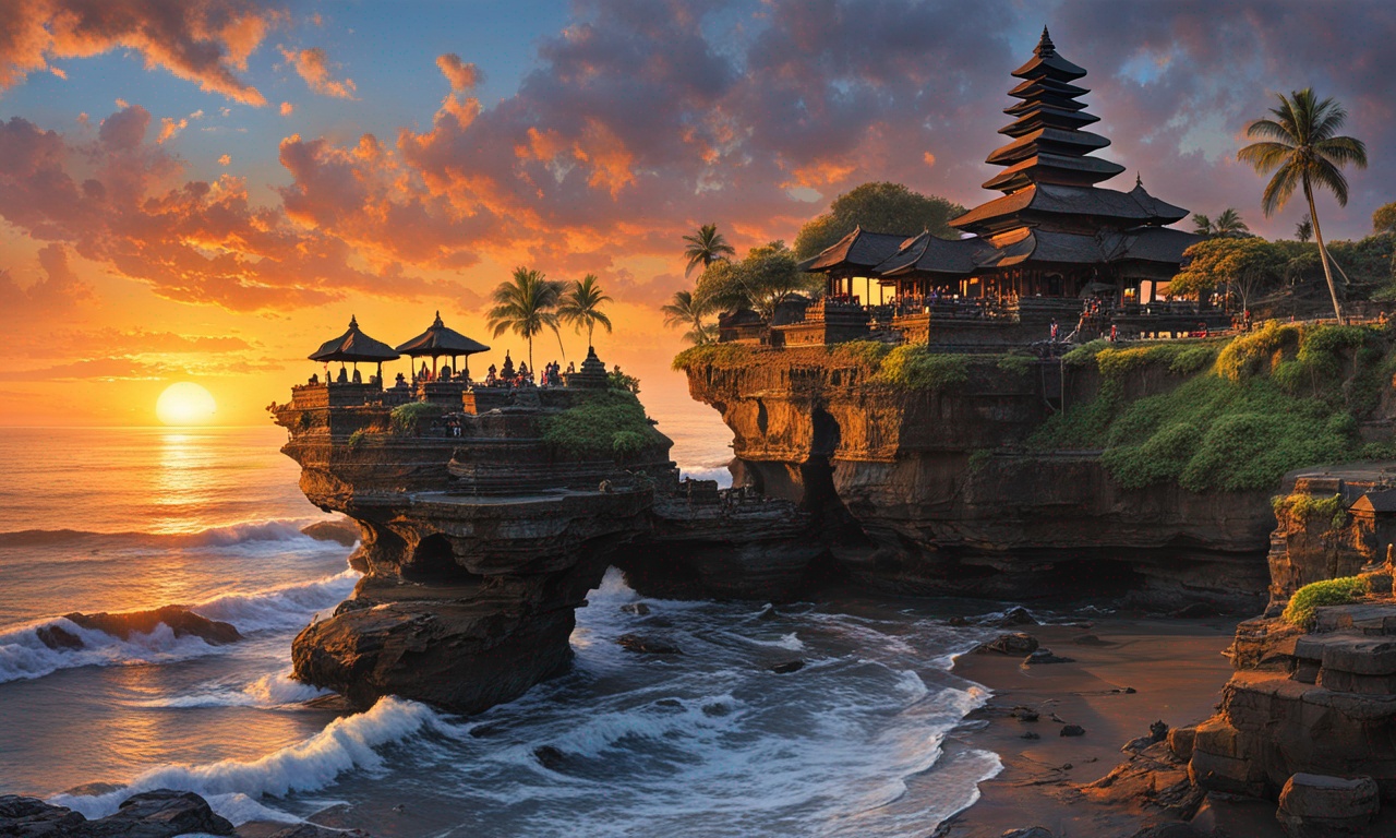 Keindahan Sunset di Tanah Lot